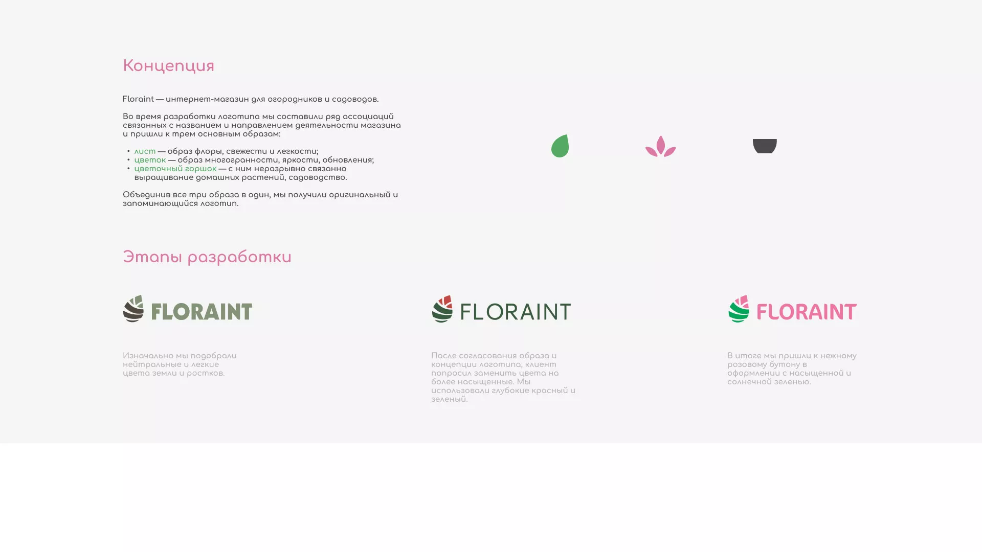 Создание логотипа и интернет-магазина «FLORAINT» в Симферополе