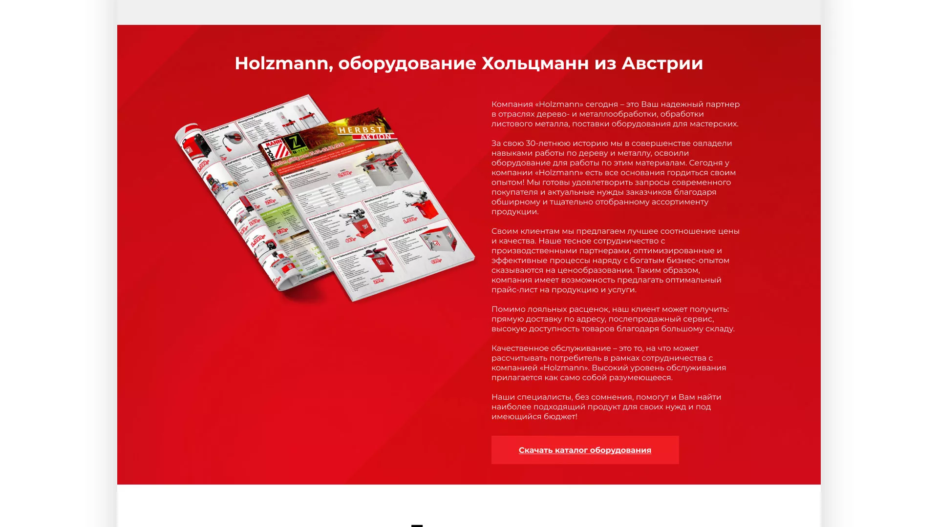 Создание сайта компании «HOLZMANN Maschinen GmbH» в Симферополе