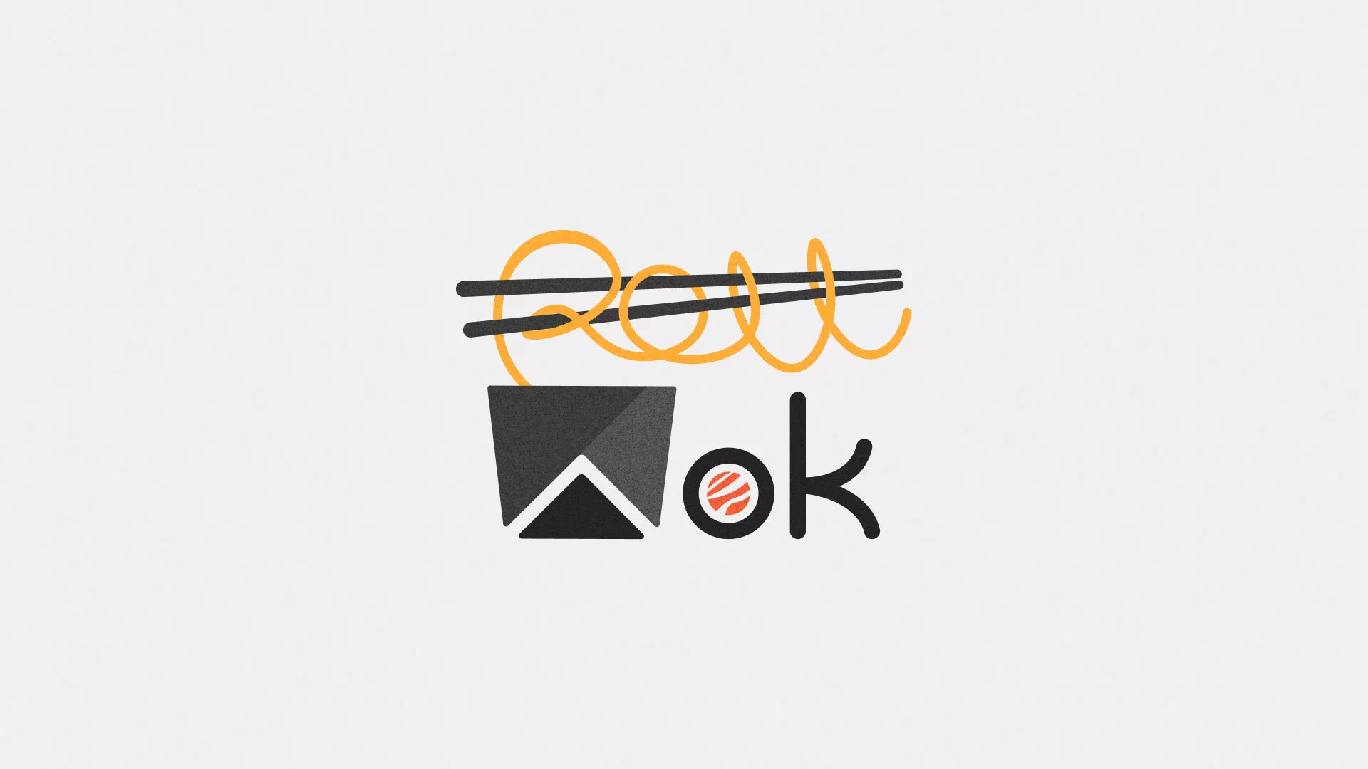 Разработка логотипа суши-бара «Roll Wok Club» в Симферополе