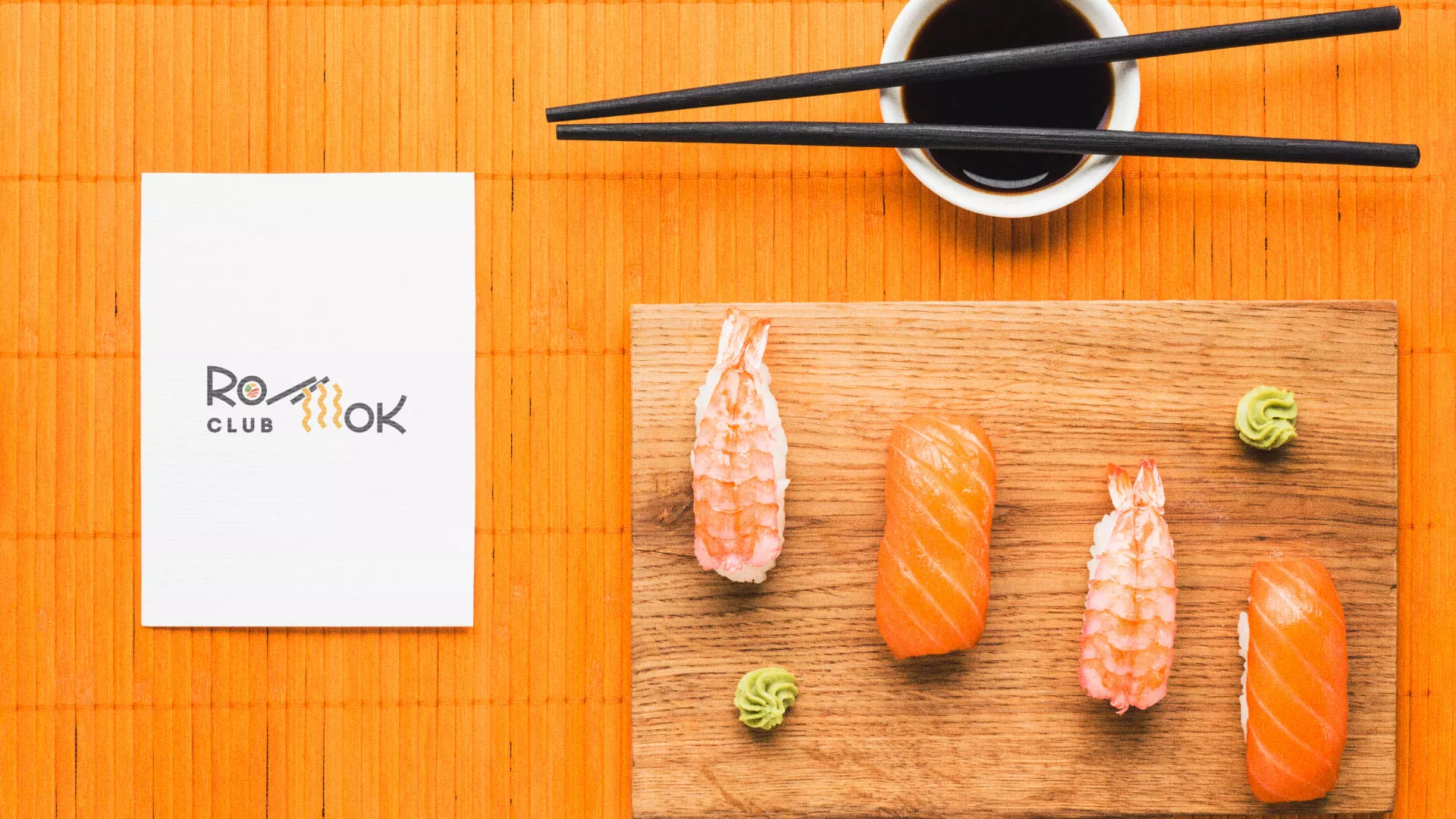 Создание логотипа суши-бара «Roll Wok Club» в Симферополе