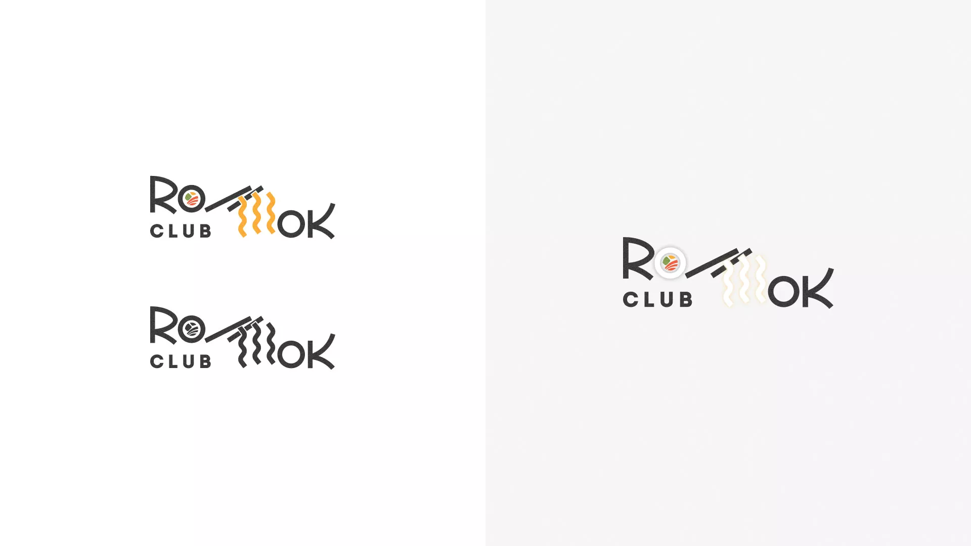 Создание логотипа суши-бара «Roll Wok Club» в Симферополе