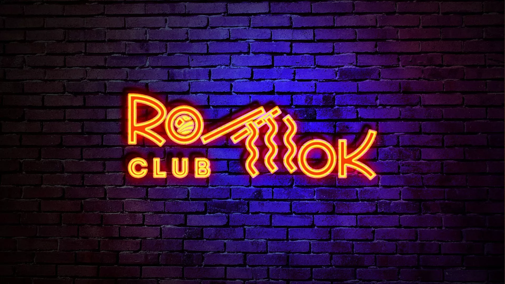 Разработка светящейся интерьерной вывески суши-бара «Roll Wok Club» в Симферополе